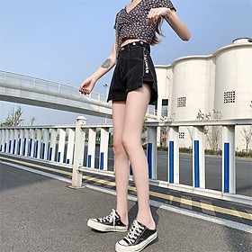 Quần Short Jean Nữ Phong Cách Hàn Quốc, Quần Đùi Lửng Cá Tính Hàng Quảng Châu