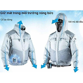 Mua ÁO KHOÁC LÀM MÁT DÙNG PIN MAKITA FJ400DZ3L (KHÔNG KÈM PIN VÀ SẠC) - HÀNG CHÍNH HÃNG