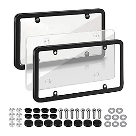American  Plate Frame with Screws Auto Accessory for Auto Truck White