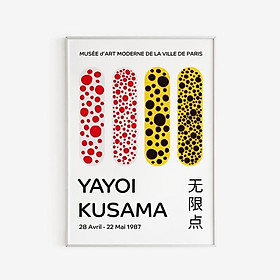 Tranh treo tường | Triễn lãm-Yayoi Kusama - Printable Exhibition Poster 01 , tranh canvas giá rẻ