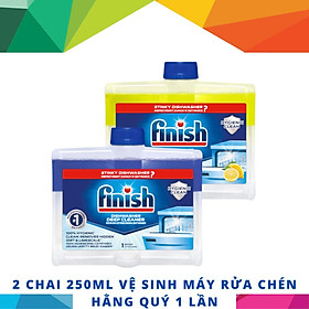 Chai dung dịch vệ sinh chén bát Finish trong máy rửa bát gia đình 250ml (Khuyên dùng 3 tháng 1 lần cho máy rửa chén).