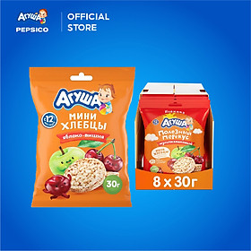 Thùng 8 gói Bánh ăn dặm Agusha các vị hoa quả (30g) dành cho bé từ 12 tháng trở lên