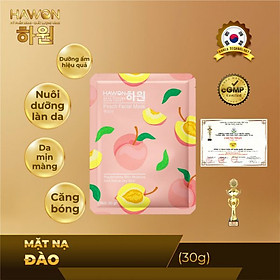 Mặt Nạ Giấy Đào Dưỡng Trắng Da Chính Hãng HAWON - 30g