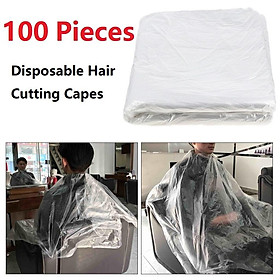 100Pcs Disposable Hair Cutting Capes Salon Gown Hairdresser Barber Home Apron