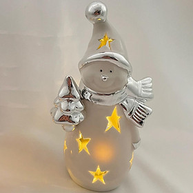 LED Christmas Figurine Statue Ornament Crafts for Desktop Home Living Room