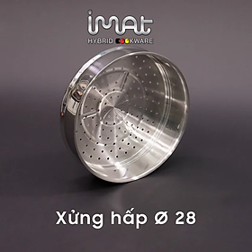 Xửng hấp iMat inox 304 nhiều kích cỡ 18 I 20 I 22 I 24 I 26 I 28 I 30(cm).Dùng cho nồi, chảo cùng size