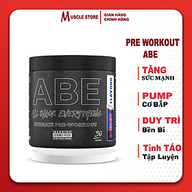 ABE Pre Workout - Applied Nutrition (30 Lần Dùng), Tăng Sức Mạnh Sức Bền, Tỉnh Táo Tập Trung Trước Tập
