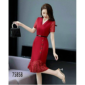 ĐẦM VOAN LỤA ÔM NỮ SIÊU XINH KÈM NỊT TÔN DÁNG CHO QUÝ CÔ THỜI TRANG NEMO36 STORE