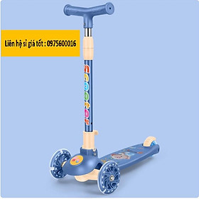 Xe trượt scooter 3 bánh có đèn phát sáng - xe trượt thông minh cho bé có thể gập gọn dễ dàng an toàn