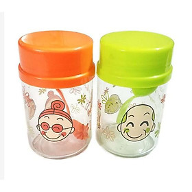 Mua Bộ 2 lọ thủy tinh có nắp đậy  kèm thìa  muỗng  đựng gia vị rất tiện dụng