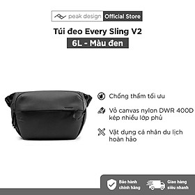 Mua Túi Đeo Máy Ảnh Peak Design Everyday Sling v2 - 6L/ 3L/ 10L - Màu Đen - Hàng chính hãng