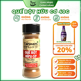 Quế Bột Farmers' Organic Vipep Hũ Thủy Tinh 40g