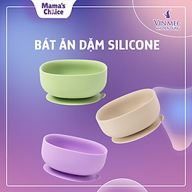 Bát Ăn Dặm Silicone Mama's Choice Cao Cấp, Đế Hít Chống Trượt Đổ Giúp Bé Ăn Dặm Dễ Dàng, Kiểm Định An Toàn Quốc Tế