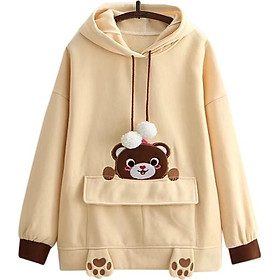 Áo Khoác Hoodie Nữ Gấu Xinh 471 (Freesize)