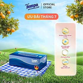 Khăn giấy hộp rút cao cấp Tempo - 3 lớp bền dai, không kích ứng da - Thương hiệu Đức, Hương Gỗ Táo