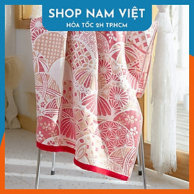 Mua Khăn tắm phong cách Nhật vải gạc cotton 4 lớp siêu mềm siêu thấm hút
