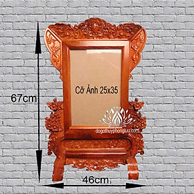 Mua Khung ảnh thờ hoa mai gỗ hương đá