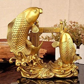 Mua Tượng cá chép vượt ngũ môn bằng đồng thau cỡ nhỏ
