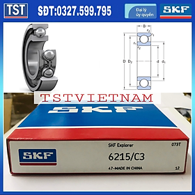 Vòng bi bạc đạn SKF 6215/C3