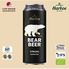 BIA GẤU HARBOE STRONG 7.7% THÙNG 24 LON 500ml