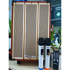 Bộ Loa Kéo di động karaoke Arirang MKS1 Kèm 02 Micro + Bộ sạc pin, Pin sạc- SẢN PHẨM CHÍNH HÃNG