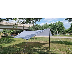 Hexa Tarp 4,4m × 4m + bộ trụ 2m (chống thấm mưa) xanh rêu