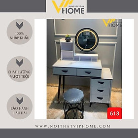 Mua Bàn trang điểm  bàn phấn kèm gương tích hợp đèn LED kèm nút cảm ứng thông minh và ngăn kéo để đồ tện lợi BTD-00053