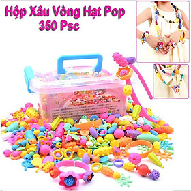 Hộp Xâu Vòng Hạt Pop 350 Hạt Kèm 2 Bờm , 2 Vòng Tay