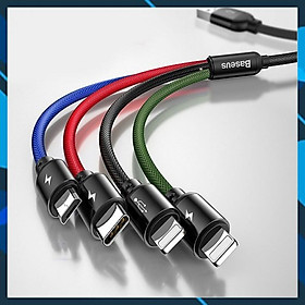 Mua Dây sạc 4 IN 1 đa năng của Baseus  (3.5A  120cm   Fast charge 4 in 1 Cable) cho iPhone/ iPad  Smartphone Android  - Hàng chính hãng