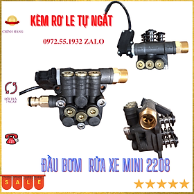 Mua Đầu Bơm Máy Rửa Xe MINI Gia Đình 2208  Kèm Rơ Le Tự Ngắt