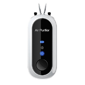 Necklace Wearable Personal Air Purifier with USB Negative Ion Generator