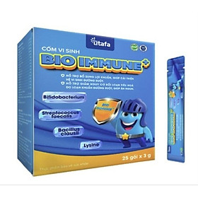 Cốm vi sinh BIO IMMUNE+ - Hộp 25 gói - Hỗ trợ bổ sung lợi khuẩn đường ruột, cải thiện hệ tiêu hóa