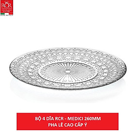 Mua Bộ 4 dĩa pha lê Ý RCR Medici 260mm