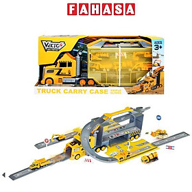Đồ Chơi Mô Hình Xe Tải Nhiều Ngăn Công Trình Với Đường Trượt Nối Dài - Vecto VT110