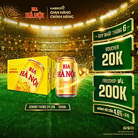 Combo 2 Thùng Bia Hà Nội - Thùng 24 lon 330ml