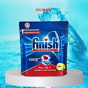 Hộp 100 viên rửa chén Finish All In 1 Dishwasher Tablets PTT04592