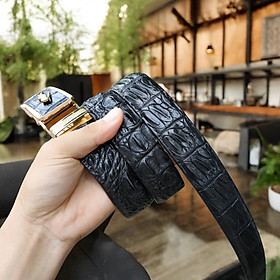 Thắt lưng da cá sấu LIỀN NGUYÊN TẤM. Không có vảy rất dễ sử dụng