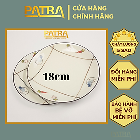 Đĩa sứ Bát Tràng họa tiết cà rốt dễ thương, đĩa đựng đồ ăn men kem cao cấp, nhiều mẫu chọn lựa