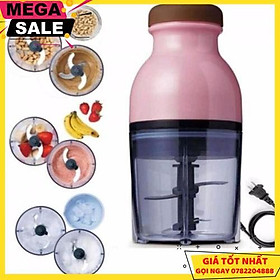 Mua Máy Xay Sinh Tố Mini 2 Lưỡi Dao Inox 1.2L -Hồng - Giao Hàng Toàn Quốc