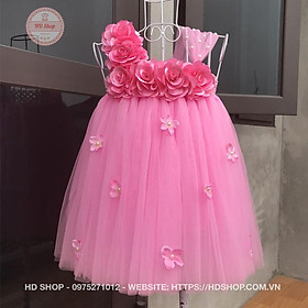 Váy tutu cho bé ️FREESHIP️ Váy tutu hồng phấn 6b tú cầu cho bé gái