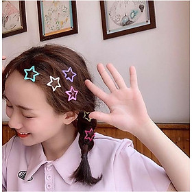 Sét 6 kẹp tóc nhiều kiểu Hàn Quốc chất lượng cao- (1 bảng 6 kẹp đủ màu )