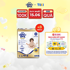 [Mẫu mới] Tã quần Unidry G3X Supreme siêu mỏng size L - 68+8 miếng