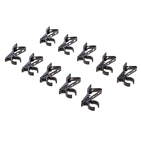 10 Pack Metal Clip , 12mm/0.47inch Dia Lapel / Lavalier Microphone Tie Clip Black for Lavalier Wireless Microphone System