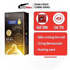 Bao cao su OLO 0.01 Black siêu mỏng, kéo dài thời gian - Hộp 10 cái | GUNSHOP VIỆT NAM