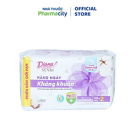 Băng vệ sinh kháng khuẩn hàng ngày Diana Sensi (20 miếng/gói)