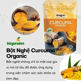 Bột nghệ nguyên chất hữu cơ (Curcuma) 150g - Dragon Superfoods