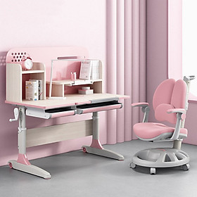 Mua Bàn học chống gù cao cấp Babunou gỗ thịt  tay nâng trợ lực  bánh xe di chuyển