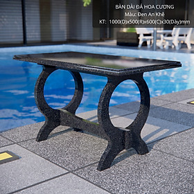 Mua BÀN ĐÁ DÀI NGOÀI TRỜI/SÂN VƯỜN/TRONG NHÀ-ĐEN AN KHÊ