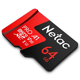 Mua Thẻ nhớ microSDXC Netac Pro 64GB U3 4K V30 98MB/s - chuyên camera  máy quay và điện thoại (Hàng chính hãng)