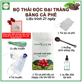 Bộ Thải Độc Đại Tràng Bằng Cà Phê Hữu Cơ Happy Life VN  - Liệu Trình 21 Ngày Cho Người Mới Bắt Đầu (Coffee Enema)